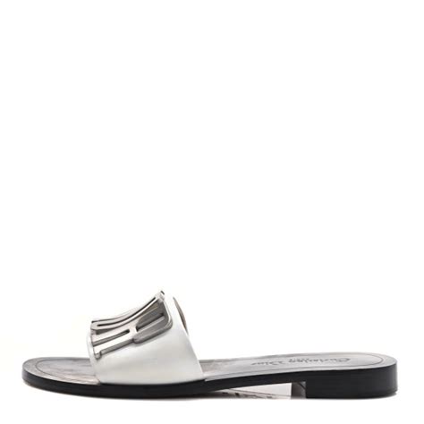 CHRISTIAN DIOR Calfskin Dio(r)evolution 10mm Slide Sandals .